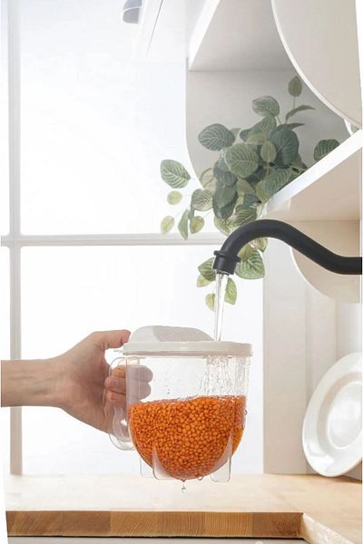 ÇERÇİ MELEK 1 Liter White Strainer - Measured Wash