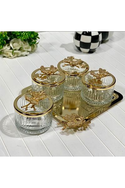 ÖZGÜN EV TASARIM DEKORASYON Elysia bowl with 4 Trays