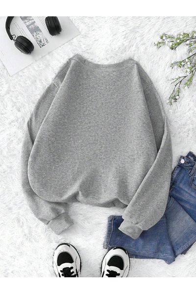 Revasser Βαμβακερό φούτερ με στάμπα ARROW BEAR Unisex Oversize - Crew Neck