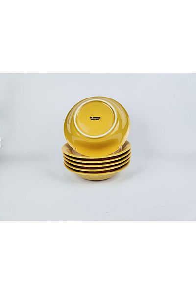 Kütahya Porselen 6-piece Orange Porcelain Pit Dinner Plate - 20 Cm