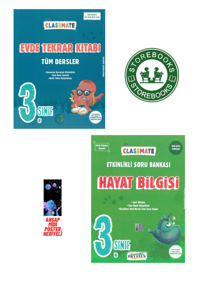 Okyanus Yayınları Okyanus 3.Sınıf Classmate Evde Tekrar Kitabı + Hayat Bilgis...