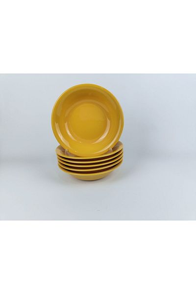 Kütahya Porselen 6-piece Orange Porcelain Pit Dinner Plate - 20 Cm