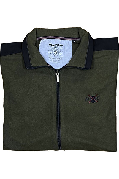 montecarlo Plus Size Zippered Long Sleeve Sweatshirt