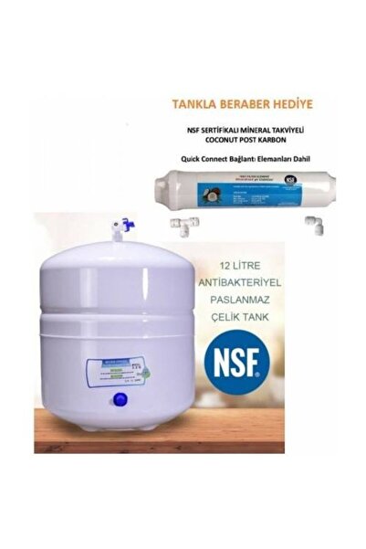 SULOOK Aura Cebilon Uyumlu Su Arıtma Tankı Çelik 12 Litrensf Onaylı Filtre He...