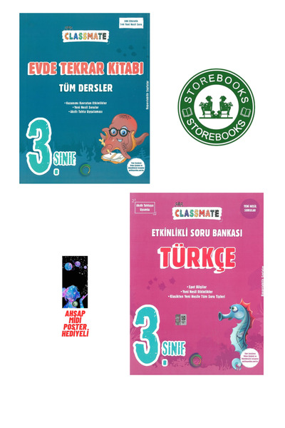 Okyanus Yayınları Okyanus 3.Sınıf Classmate Evde Tekrar Kitabı + Türkçe Soru ...