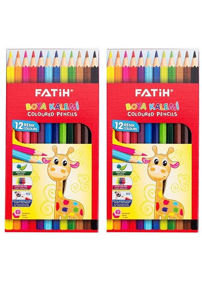 Fatih Dry Crayons 12 long 2 pieces