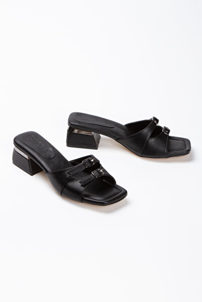 Akçetin Moda Papuci cu toc cu cataramă pentru femei