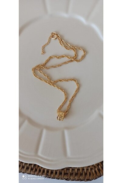 MagicStone Ince Burgu Hareketli Uçlu Zincir Kolye