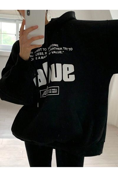 Revasser Value Colorful Unisex Men's/women's Oversize Cotton Hooded Sweatshirt - Custom Printed