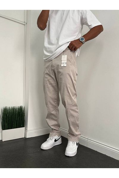 Gambocci Baggy Cut Linen Men's Trousers - Piece Detailed and Zippered