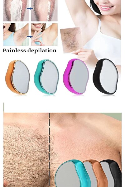 Genel Markalar Epilasyon Taşı Ağrısız Kolay Kıl Tüy Temizleme Kristal Nano Taşı