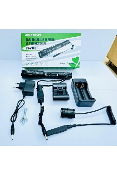 GoldSilver 2900 Şarj Edilebilir El Feneri Ve Tüfenk Feneri