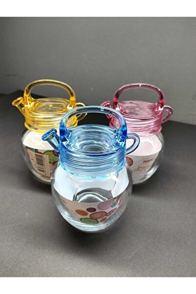 kurt41 3 Adet Lüx Cam Metal Döner Kapaklı Basıc Model Baharatlık Tuzluk Biber...