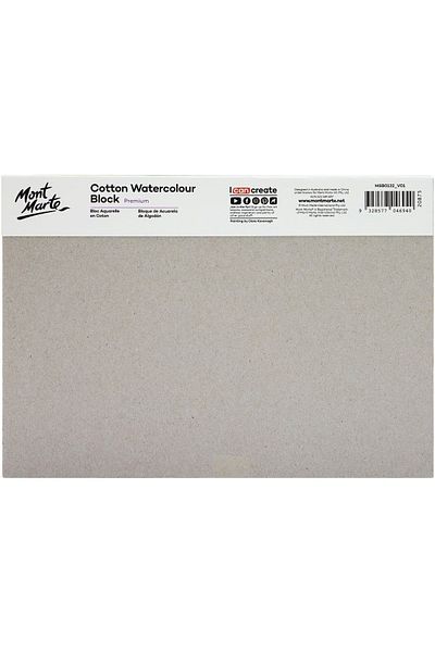 Mont Marte Premium MM Cotton - Watercolor Block Paper A5 12 Sheets 300gsm