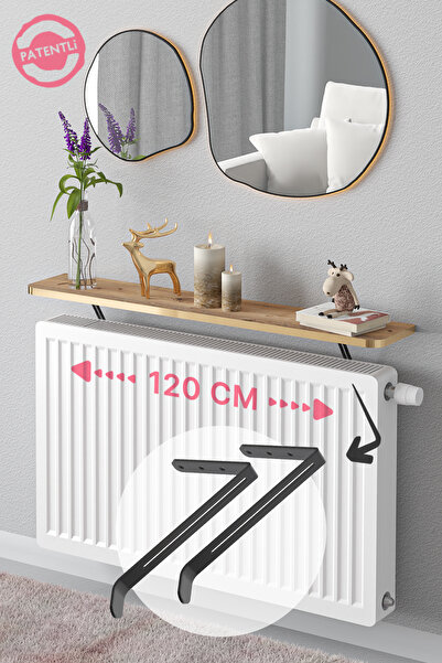 lefty Petek Üstü Uçan Raf Dresuar Kalorifer Peteği Rafı 120 X 18 Cm Gold Çam ...