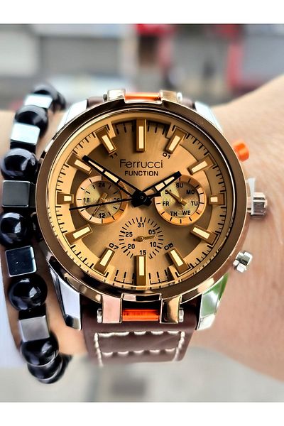 Ferrucci New Season Men's Wristwatch, All Functions Active