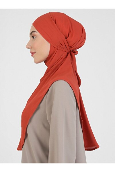 Ecardin Τουρμπάνι κρεπ σε τούβλο - με δέσιμο και ζώνη, St 091