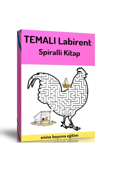 Enine Boyuna Eğitim Wonderful Themed Maze Puzzle Book (Spiral)