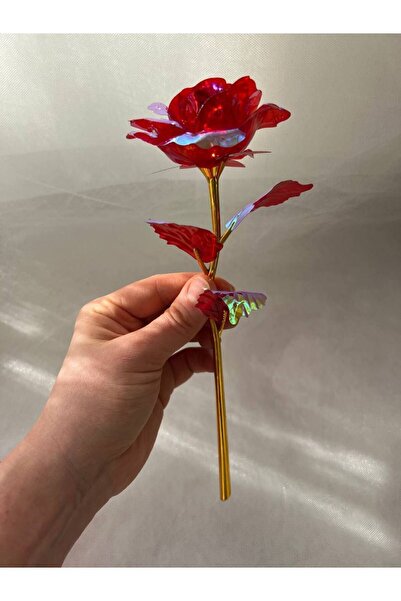Love Candle Dekor 1 Adet Solmayan Gül, Yapay Gül, Sonsuzluk Gülü, Hediyelik Gül, Sevgili Hediyesi, Kırmızı Gül