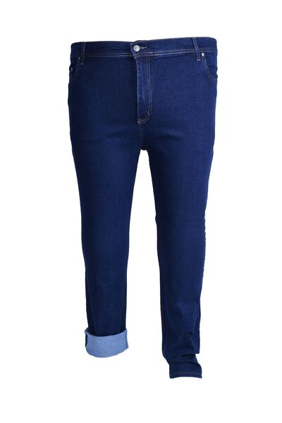 Morwagon Ανδρικό τζιν μπλε ναυτικό μεγάλου μεγέθους