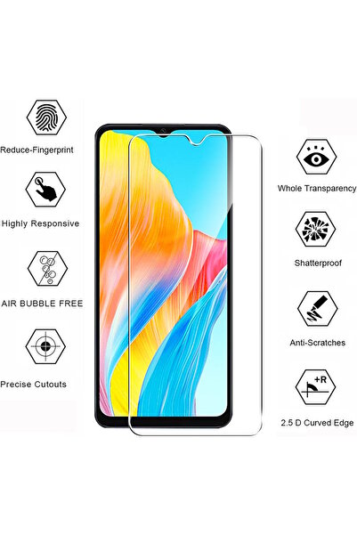 m.tk moveteck Oppo A38 Uyumlu Ekran Koruyucu Cam 9h Temperli Kırılmaz Ekran Koruma Camı Şeffaf Hd Kalite -Passifik