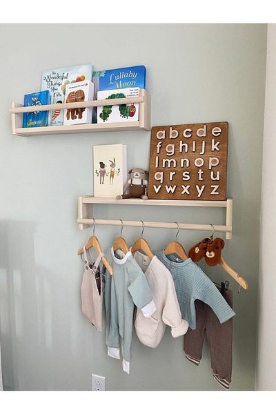 EMTA 70 cm 2 Li Wooden Shelf Montessori Bookcase Kids Room Decoration Accessory