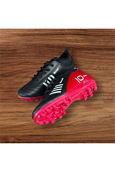 SPORTAÇ Sportaç genç erkek siyah dişli çoraplı krampon halı saha ayakkabısı