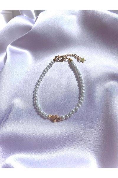 Beykan HEART PEARL ANKLET