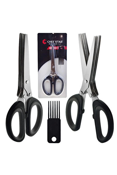 Bundeba Mutfak Makası 5 Bıçaklı Çoklu Doğrama Makası