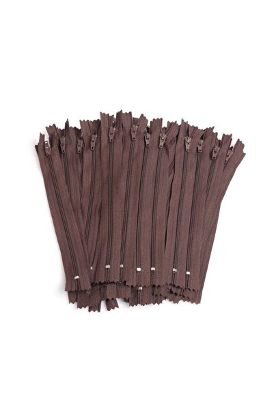 Bayar Kumaş سحاب بني 20 سم بنطلون سحاب 5 قطع