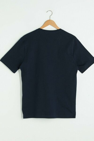 LC Waikiki Your Fashion Style'dan Erkek Lacivert Tişört Bisiklet Yaka Basic Kısa Kollu Pamuklu Basic