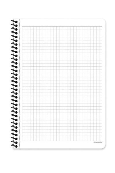 SEYFİKİRTASİYE 80 Sheets Checkered 16x22 Cm Cardboard Cover - Ring Binder Notebook, Travelers Sharp Color
