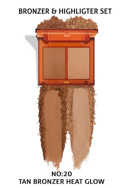 Pastel Bronzer & Highlighter Set Sun Kissed 02 Tan Bronze & Heat Glow