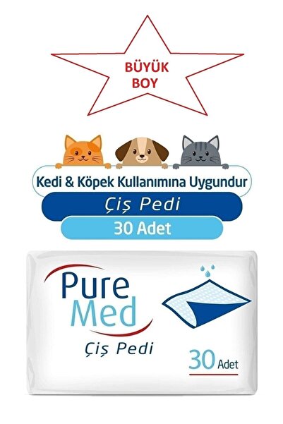 Puremed 90x180 Cm Kedi Köpek Çiş Pedi 30 Adet