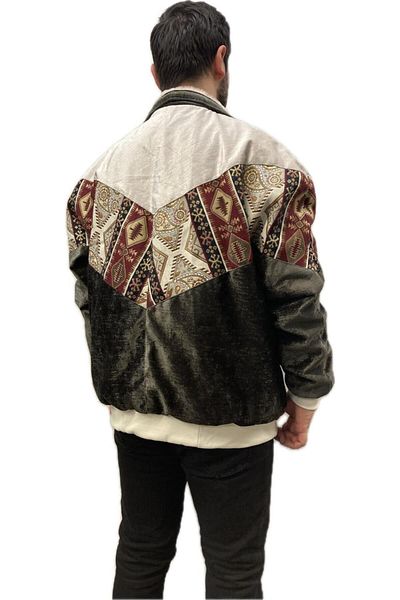 Aztek (6407) 2XLARGE MĂRIME FEMEI & BĂRBAȚI OVERSIZE RETRO JACĂ VINTAGE