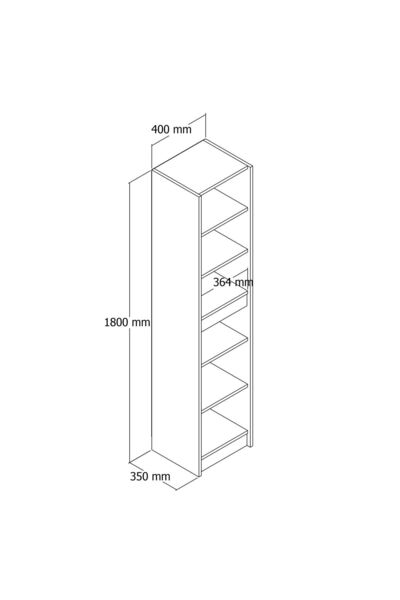 UMGMOBİLYA Patentli Astirra meşe Kulpsuz Boy Dolabı,mutfak Dolabı Ayakkabılık,kiler Banyo Dolabı,elbise Dolabı