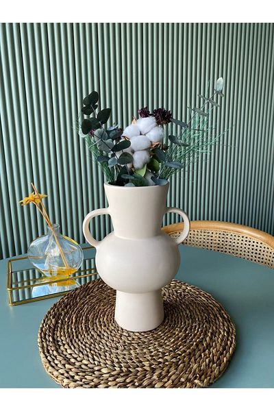 AstreHome Ceramic Earring Vase - Stylish Design