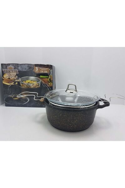 TEKBİR PORSELEN Tekbir 24 Cm Döküm Model Kızartma Tencere