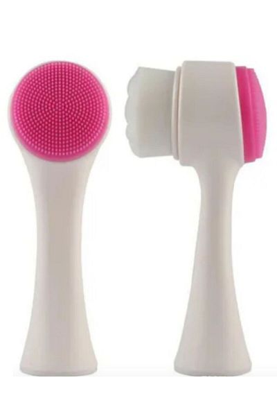 ilyada kozmetik Double Sided Exfoliating Purifying Brush - Silicone Massage Face Wash