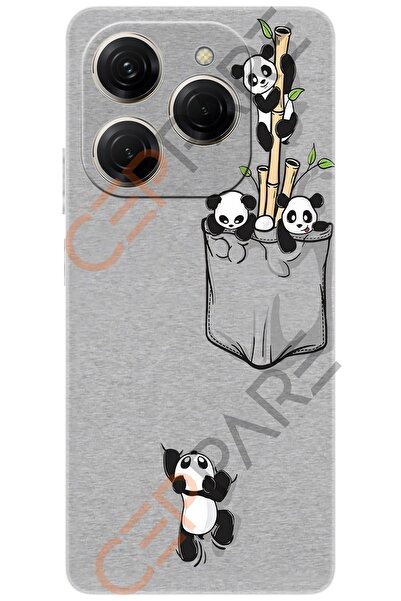 TECNO Spark 20 PRO (KJ6) Uyumlu Kılıf Desen Baskılı Silikon Pandalar STK:749 CP-FmYgPFA