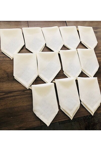 İpekce kanavice 12 Kişilik Işlemelik Peçete Seti