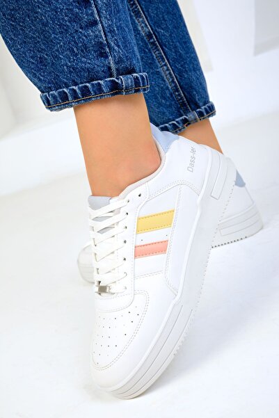 SOHO White-Powder-Yellow Unisex Sneaker 17105