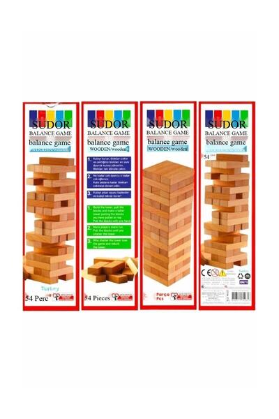 Südor Wooden Jenga Balance Game 54 Pieces