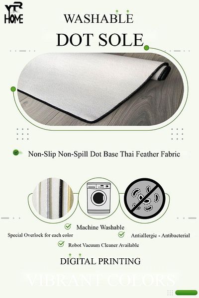 YTR HOME Water Holder Non-Slip Base Washable Dust Stain Resistant Set of 2 Toilet Bowl Oval Bath Mat Set