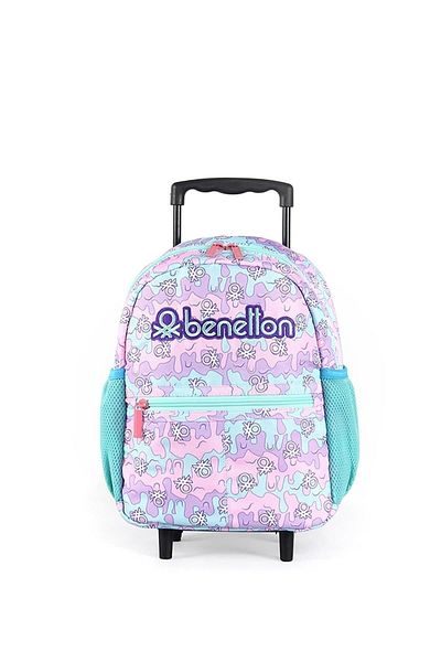 United Colors of Benetton Trecolor Girl's Primary School Bag - With Squeegee Design