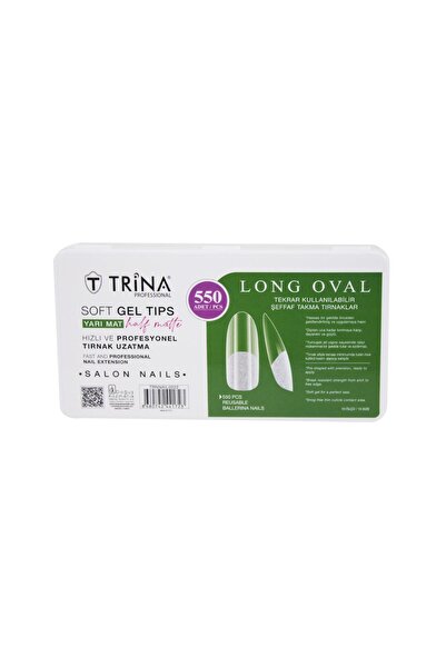 Trina Soft Jel Takma Tırnak - Long Oval (YARI MAT) 550' Li - 22