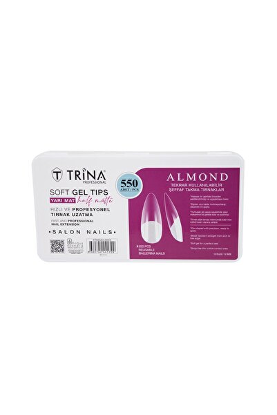 Trina Soft Jel Takma Tırnak - Almond (YARI MAT) 550' Li - 20