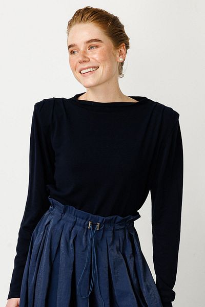 Hooopstore Crop Top căptușit bleumarin