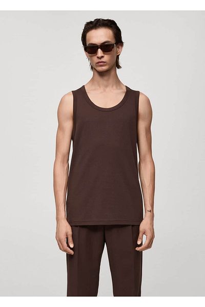 MANGO Man Trägerbluse aus 100 % Baumwolle