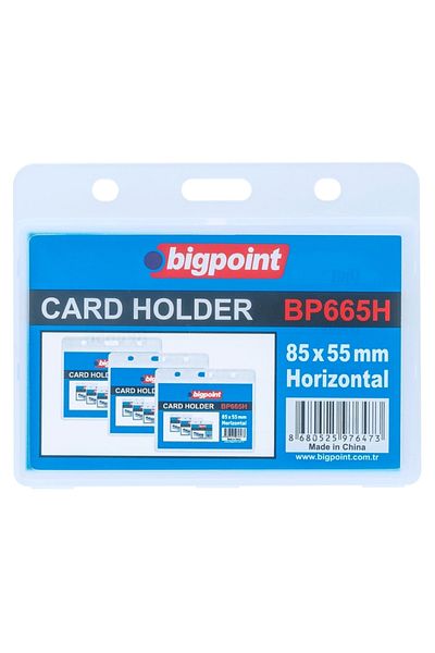 Bigpoint Horizontal Transparent PP Card Container - Double Sided, 85x55mm